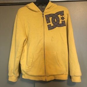 2/$10: DC Yellow Zip Up Thick Hoodie Sweater